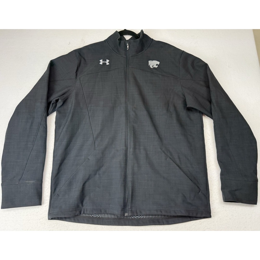 Under Armour Coldgear Loose Black Mens Full Zip Jacket Kansas State Wildcats XL